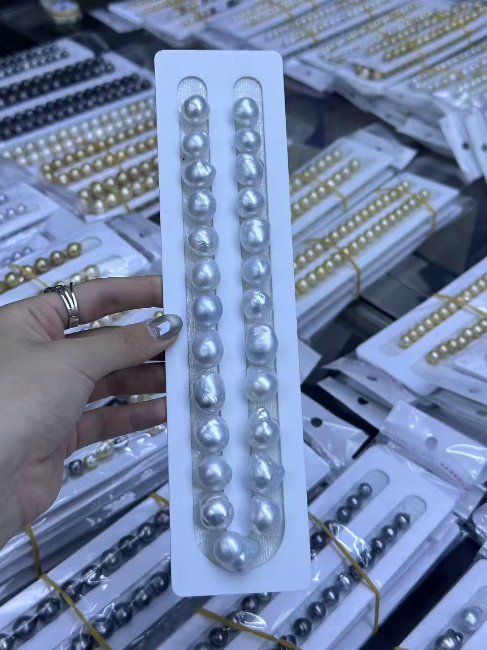 White Big Baroque Australian South Sea Pearl Strand | 12–17mm AAA Grade | Per Strand