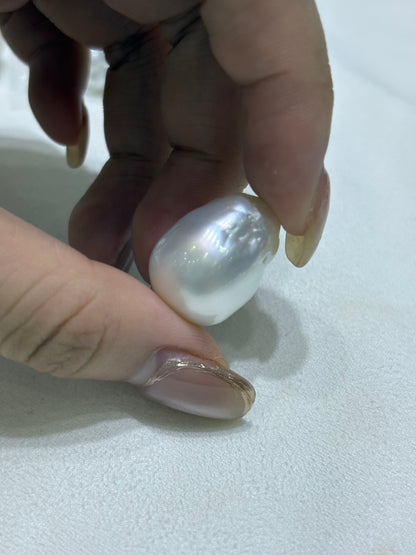 White Baroque South Sea Loose Pearl | 16–17mm AAA Grade | Per Piece