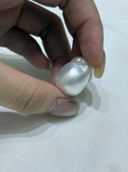 White Baroque South Sea Loose Pearl | 16–17mm AAA Grade | Per Piece