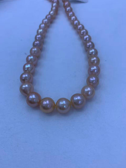 Pink Near-Round Freshwater Pearl Strand | 9–11mm AA Grade | Per Strand
