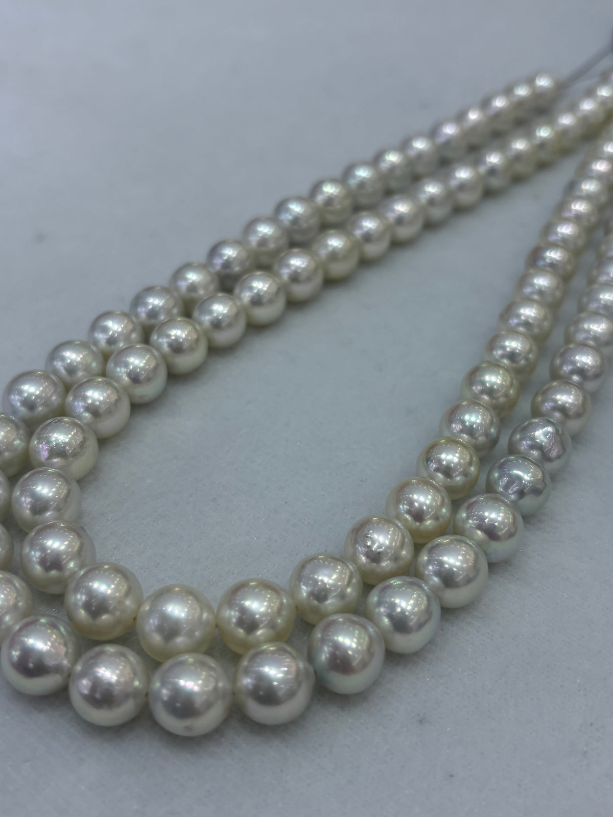 White Saltwater Akoya Madama Pearl Strand | 9–10mm AAAA Grade
