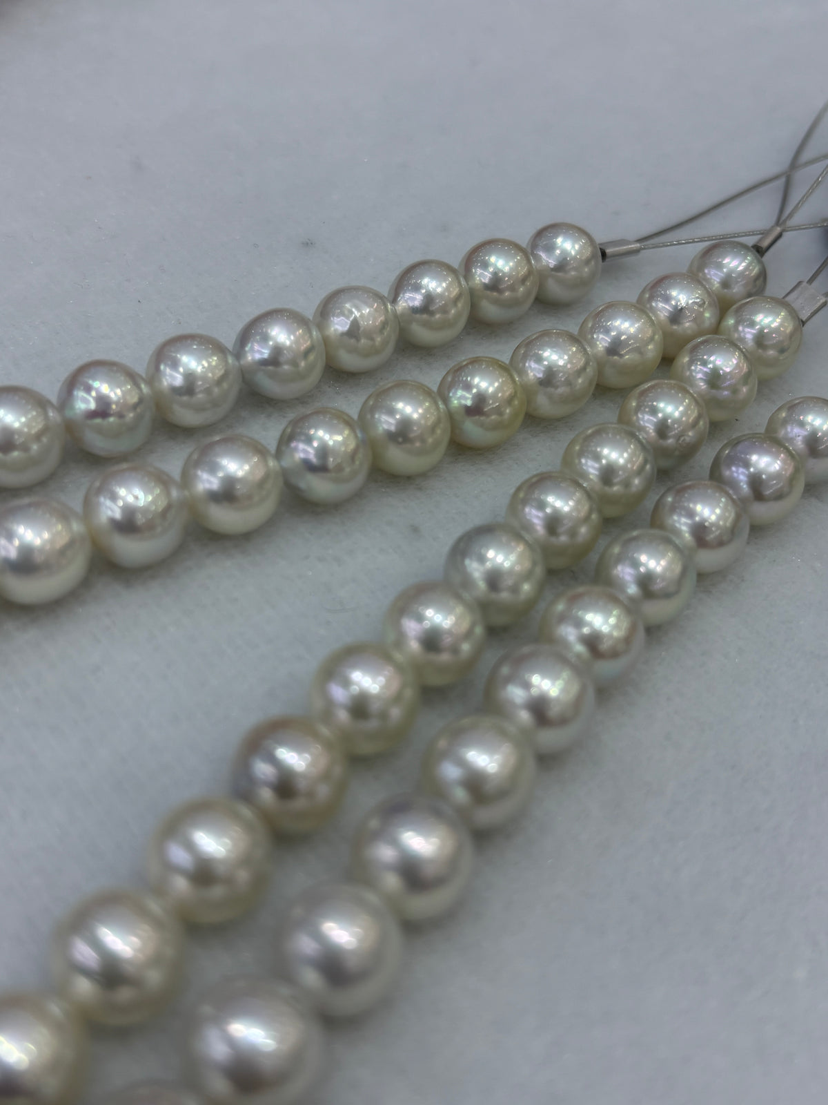 White Saltwater Akoya Madama Pearl Strand | 9–10mm AAAA Grade
