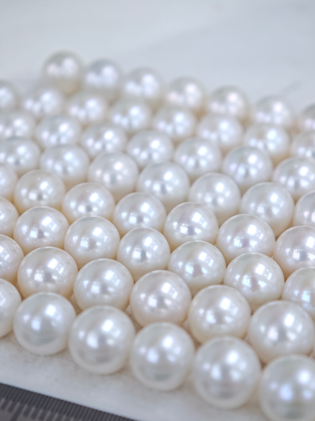 White Freshwater Edison Pearl Strand | 8–9.5mm AAAA Grade | Per Strand