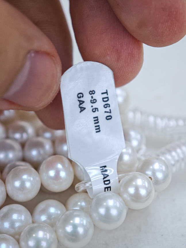 White Freshwater Edison Pearl Strand | 8–9.5mm AAAA Grade | Per Strand