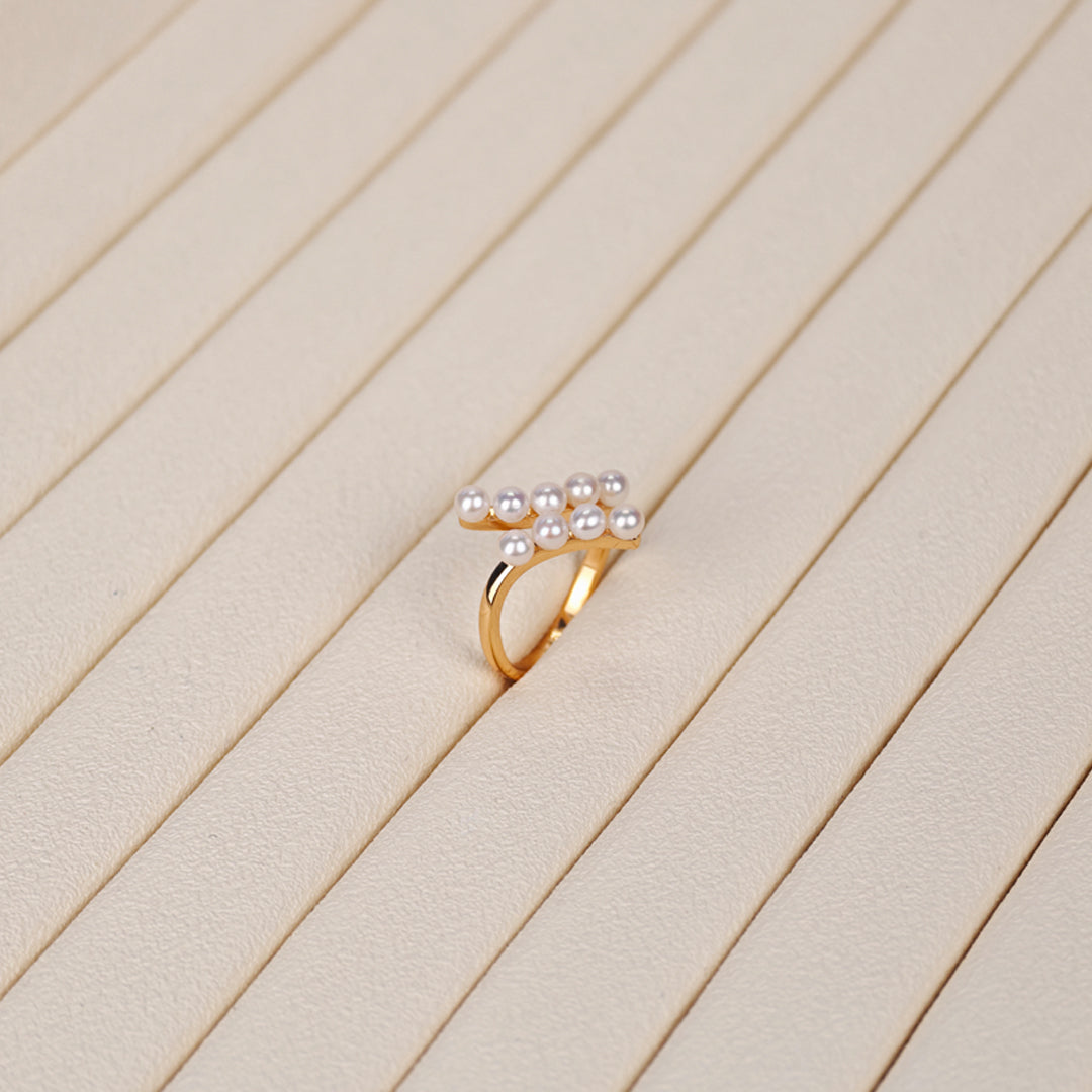 S925 Silver - White Freshwater Pearl Ring | 3–4mm AAA Grade