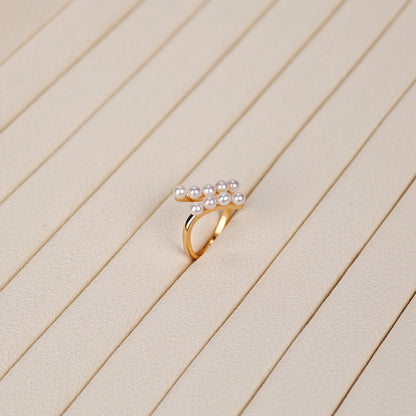 S925 Silver - White Freshwater Pearl Ring | 3–4mm AAA Grade