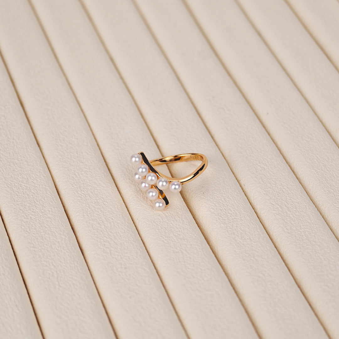 S925 Silver - White Freshwater Pearl Ring | 3–4mm AAA Grade
