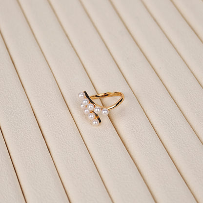 S925 Silver - White Freshwater Pearl Ring | 3–4mm AAA Grade