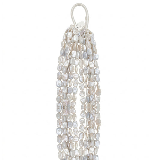 White Square Baroque Freshwater Pearl Strand | 15×20mm AA Grade | Per Strand