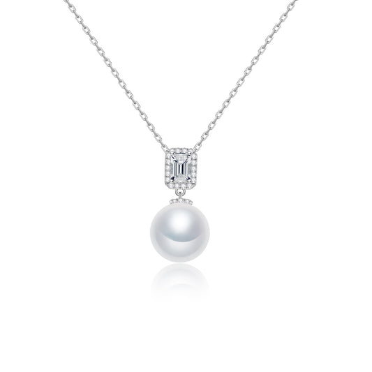 S925 Silver - Freshwater White Pearl Pendant Necklace