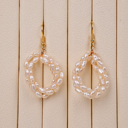 S925 Silver Hook - White Near-Round Freshwater Pearl Earrings | 4–5mm AAA Grade