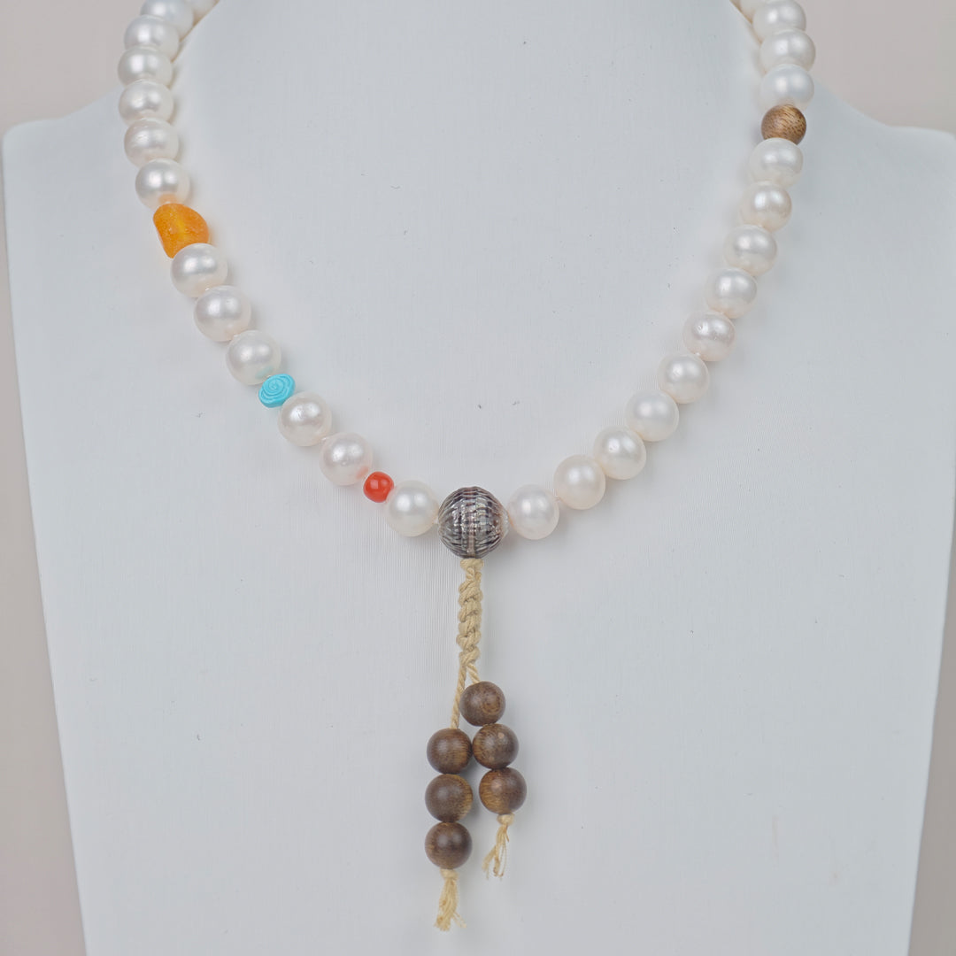 White Freshwater Pearl Necklace | 10–11mm AAA Grade | Round Pearl