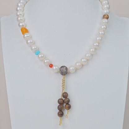 White Freshwater Pearl Necklace | 10–11mm AAA Grade | Round Pearl