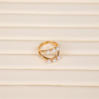 S925 Silver - White Freshwater Pearl Ring | 3–4mm AAA Grade