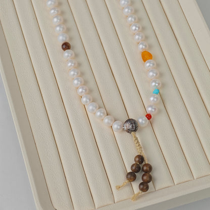 White Freshwater Pearl Necklace | 10–11mm AAA Grade | Round Pearl