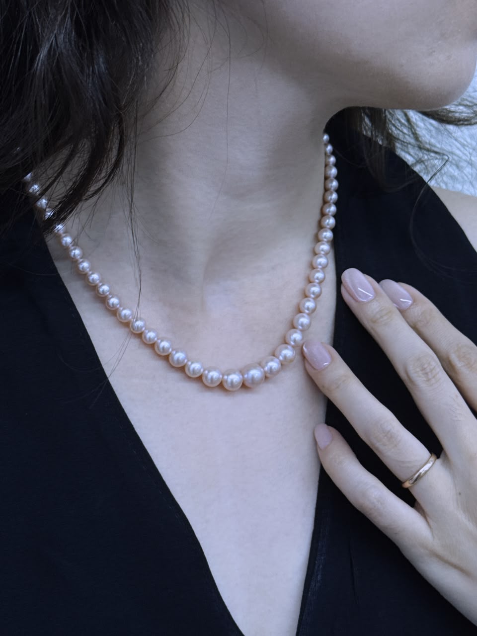 Pink Freshwater Pearl Necklace | 3–8mm AAAA Grade