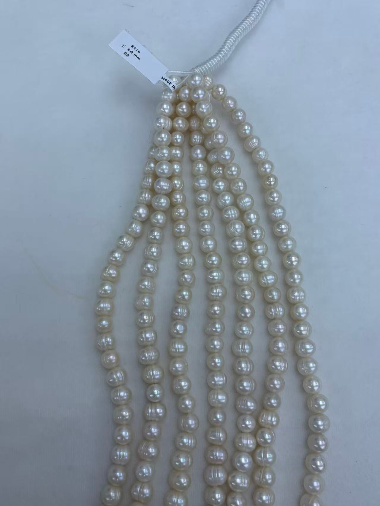 White Teardrop Freshwater Pearl Strand | 8–9mm AAA Grade