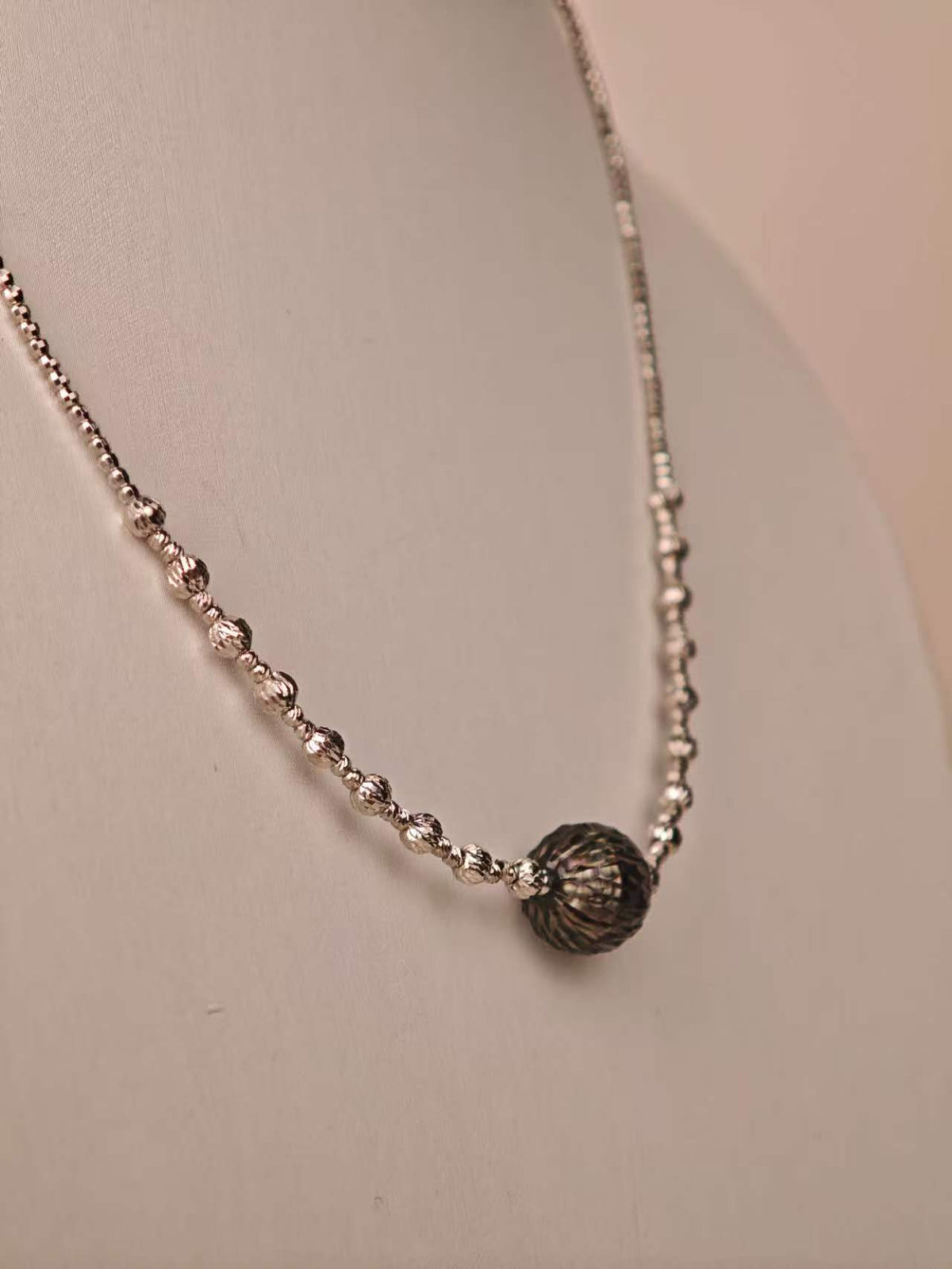 S925 Silver - Black Tahitian Keshi Pearl Jewelry | 13–14mm AAAA Grade