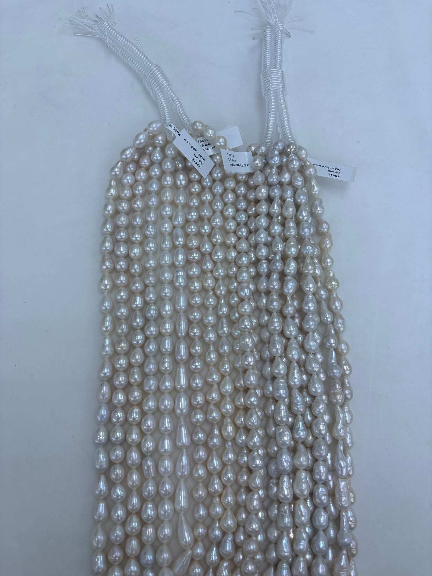 White Baroque Freshwater Pearl Strand | 8–9mm AAA Grade