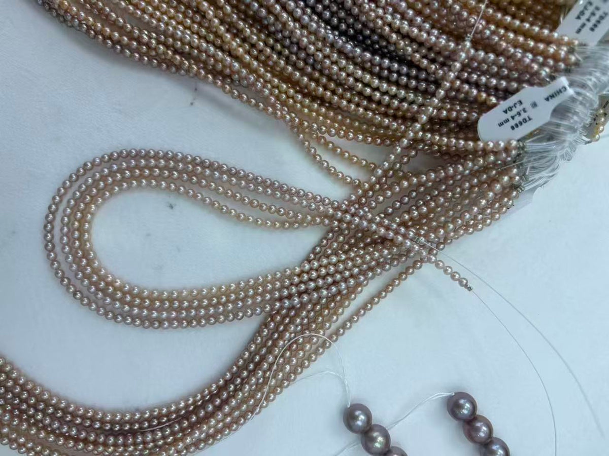 Pink Freshwater Pearl Strand | 3.5–4mm AAA Grade