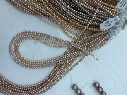 Pink Freshwater Pearl Strand | 3.5–4mm AAA Grade