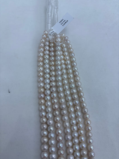 White Freshwater Pearl Strand | 6–8mm AAA Grade