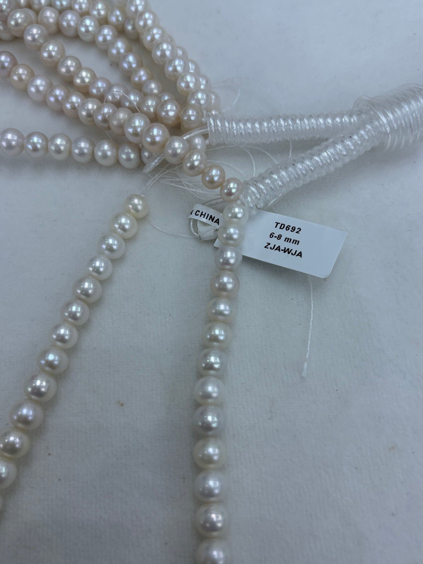 White Freshwater Pearl Strand | 6–8mm AAA Grade