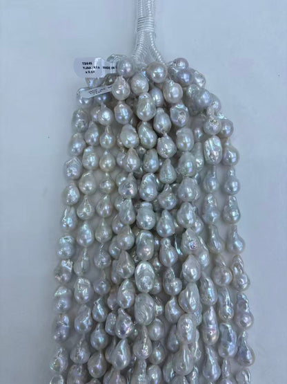 White Baroque Freshwater Pearl Strand | 12–14mm AA Grade