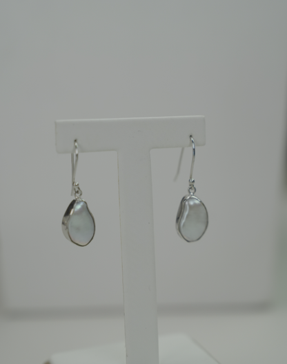 S925 Silver - White Keshi Freshwater Pearl Jewelry | 9–10mm AAA Grade