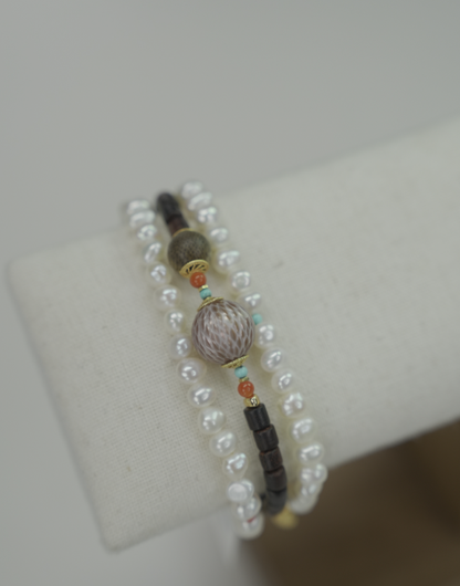 S925 Silver - White Freshwater Pearl Bracelet | 7–8mm AAA Grade