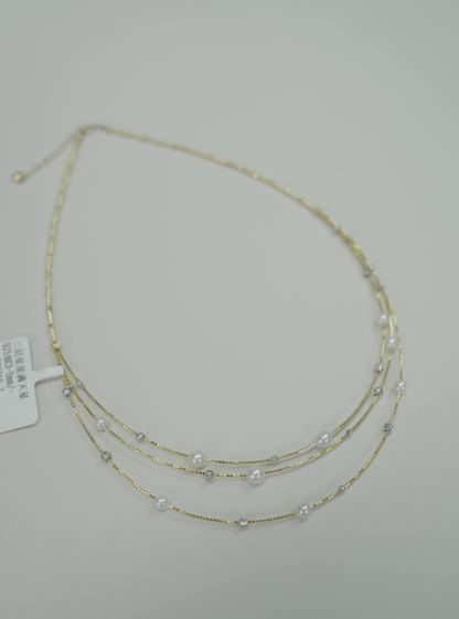 S925 Silver - White Freshwater Pearl Necklace | 3–5mm AAA Grade