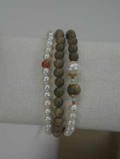 S925 Silver - White Freshwater Pearl Bracelet | 5–6mm AAA Grade