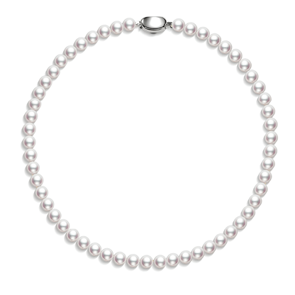S925 Silver - Freshwater Pearl Double-Layered Sweater Necklace | 9–10mm