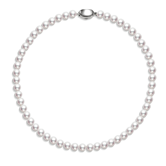 S925 Silver - Freshwater Pearl Double-Layered Sweater Necklace | 9–10mm AA+ Grade