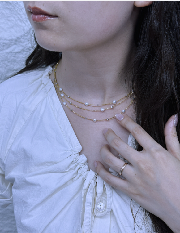 S925 Silver - White Freshwater Pearl Necklace | 3–5mm AAA Grade