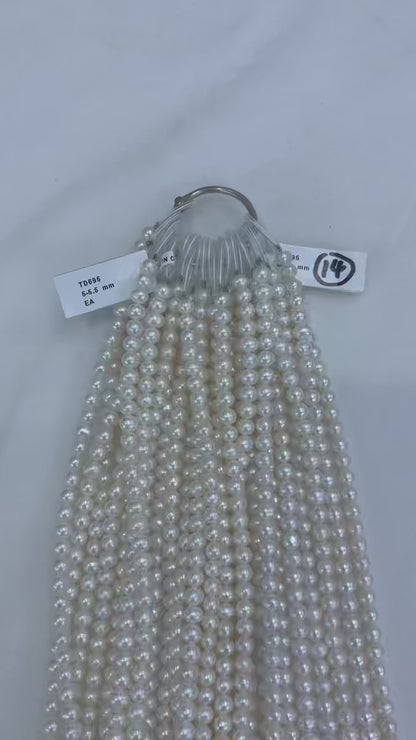 White Freshwater Pearl Strand | 5–5.5mm AAA Grade