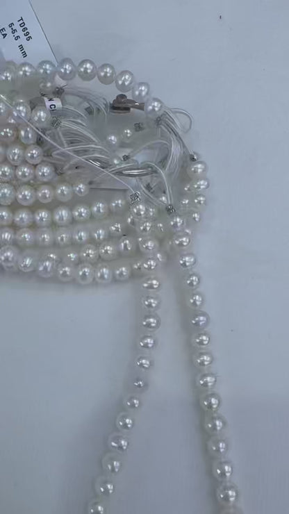 White Freshwater Pearl Strand | 5–5.5mm AAA Grade