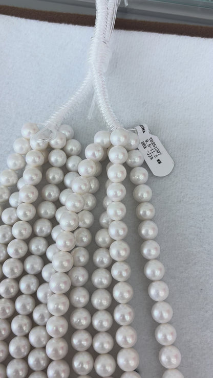 White Freshwater Edison Pearl Strand | 9.5–11.5mm AAA Grade