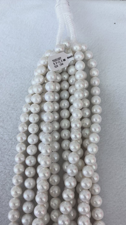 White Freshwater Edison Pearl Strand | 9.5–11.5mm AAA Grade
