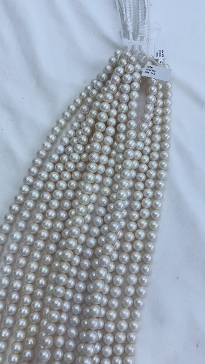 White Freshwater Edison Pearl Strand | 10–12mm AAA Grade