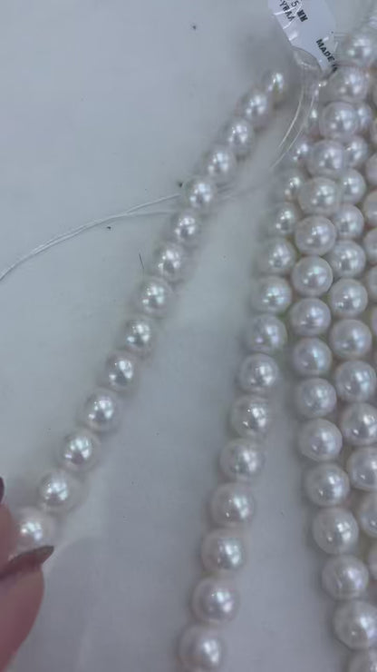 White Freshwater Edison Pearl Strand | 9.5–11.5mm AAAA Grade