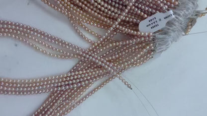 Pink Freshwater Pearl Strand | 3.5–4mm AAA Grade
