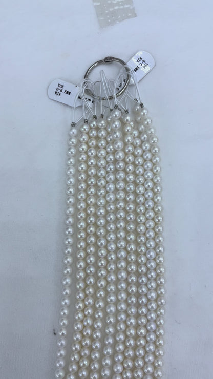 White Freshwater Pearl Strand | 6–6.5mm AAA+ Grade