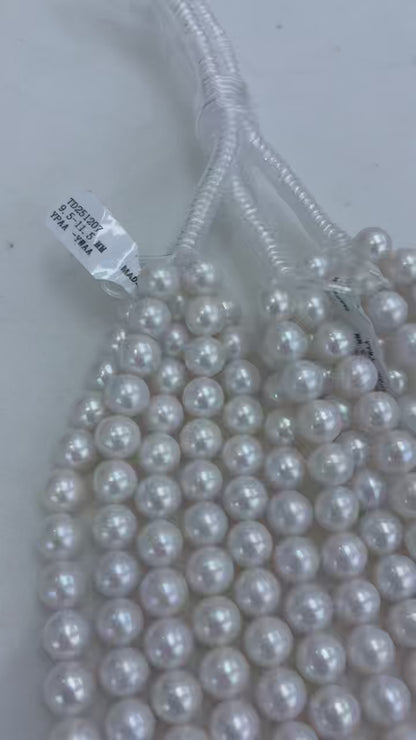 White Freshwater Edison Pearl Strand | 9.5–11.5mm AAAA Grade