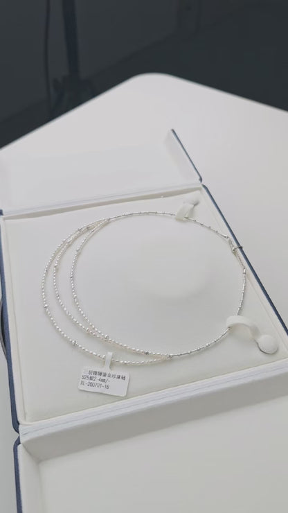 S925 Silver - White Freshwater Pearl Necklace | 2–4mm AAA Grade