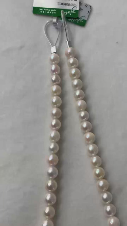 White Akoya Pearl Strand | 5.5–7mm AAA Grade | Seawater Cultured