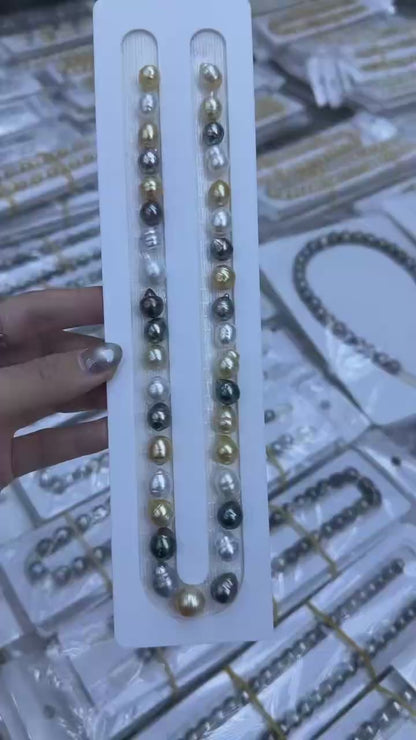 South Sea & Tahitian Baroque Pearl Loose Pearl Strand | 8–11mm AAA- Grade | Per Strand