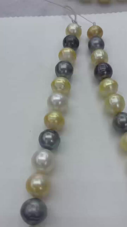 Mixed-Color Tahitian Pearl Strand | 11–15mm AA Grade