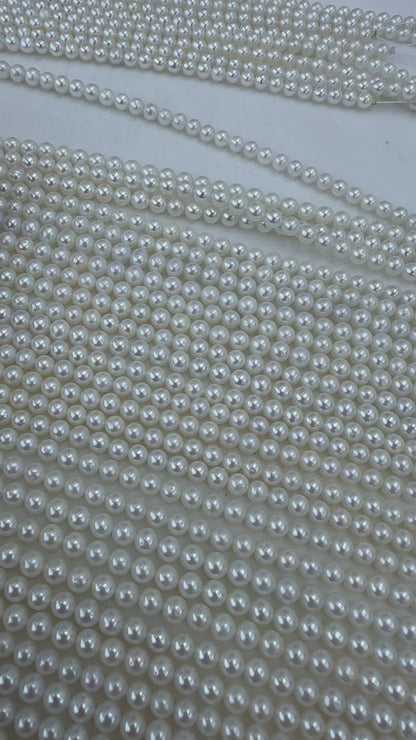 White Freshwater Pearl Strand | 4.5–5mm AA Grade