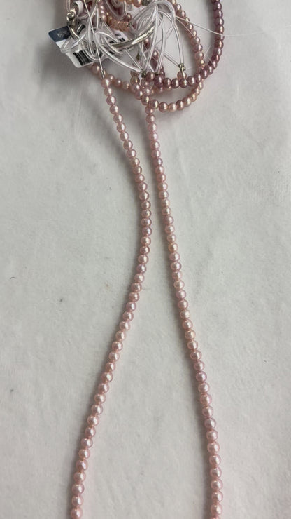 Pink Freshwater Pearl Strand | 3–4mm AAAA Grade